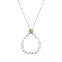 Tear Drop Halo Necklace