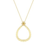 Tear Drop Halo Necklace
