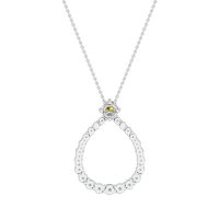 Tear Drop Halo Necklace