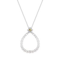 Tear Drop Halo Necklace