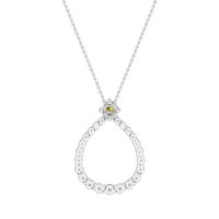 Tear Drop Halo Necklace