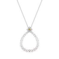 Tear Drop Halo Necklace