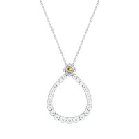 Tear Drop Halo Necklace