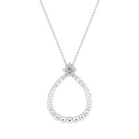 Tear Drop Halo Necklace
