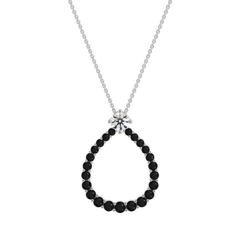Tear Drop Halo Necklace