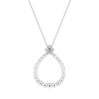 Tear Drop Halo Necklace