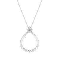 Tear Drop Halo Necklace