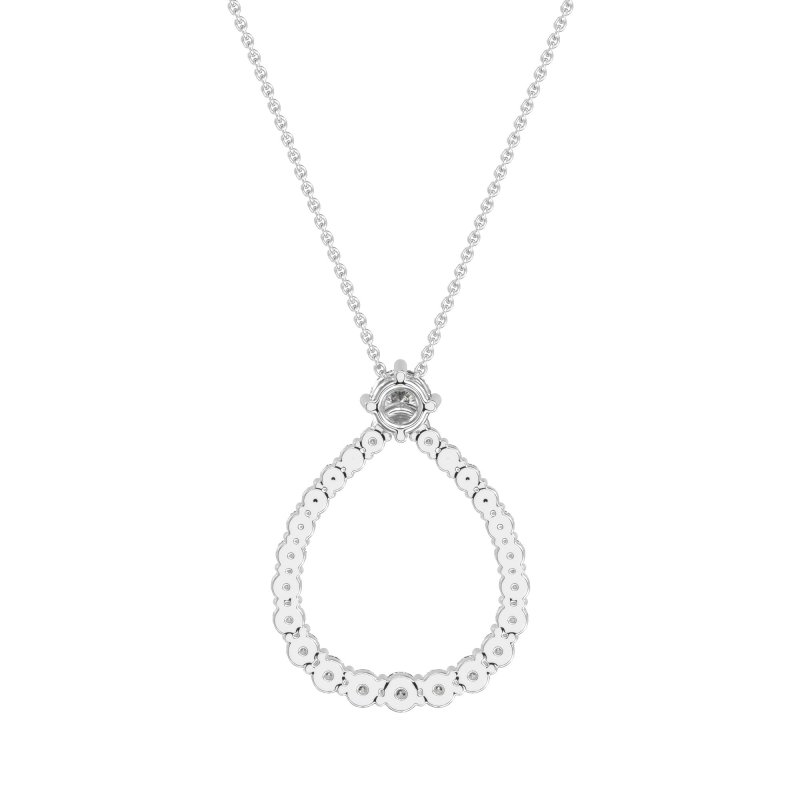 Tear Drop Halo Necklace