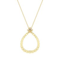 Tear Drop Halo Necklace