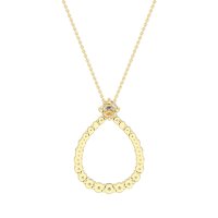 Tear Drop Halo Necklace