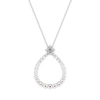 Tear Drop Halo Necklace