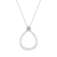 Tear Drop Halo Necklace