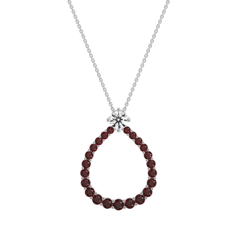 Tear Drop Halo Necklace