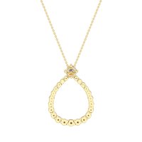 Tear Drop Halo Necklace
