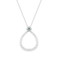 Tear Drop Halo Necklace