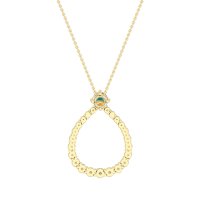 Tear Drop Halo Necklace