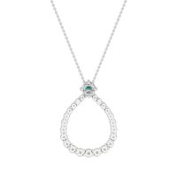 Tear Drop Halo Necklace