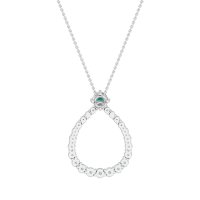 Tear Drop Halo Necklace
