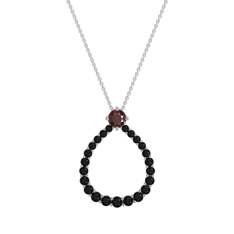 Tear Drop Halo Necklace