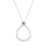Tear Drop Halo Necklace