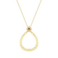 Tear Drop Halo Necklace