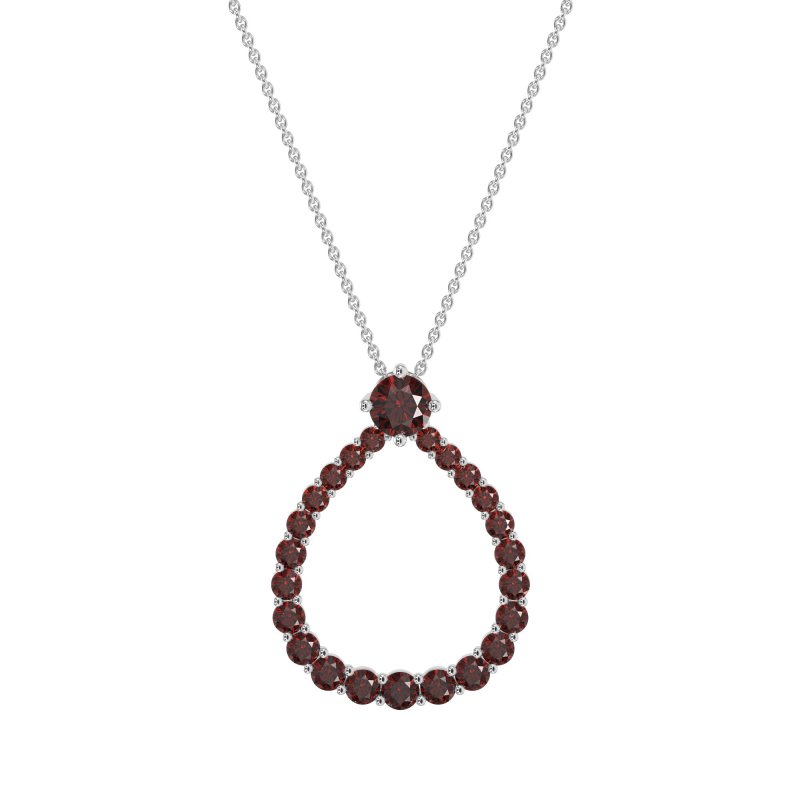 Tear Drop Halo Necklace