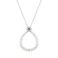 Tear Drop Halo Necklace