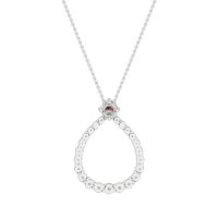 Tear Drop Halo Necklace