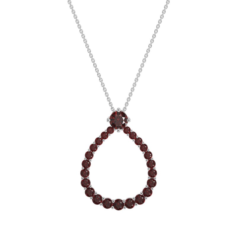 Tear Drop Halo Necklace