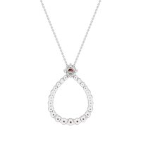 Tear Drop Halo Necklace