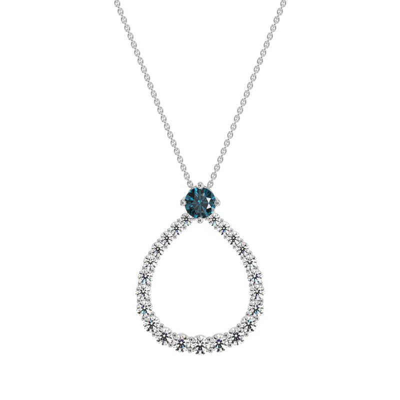 Tear Drop Halo Necklace