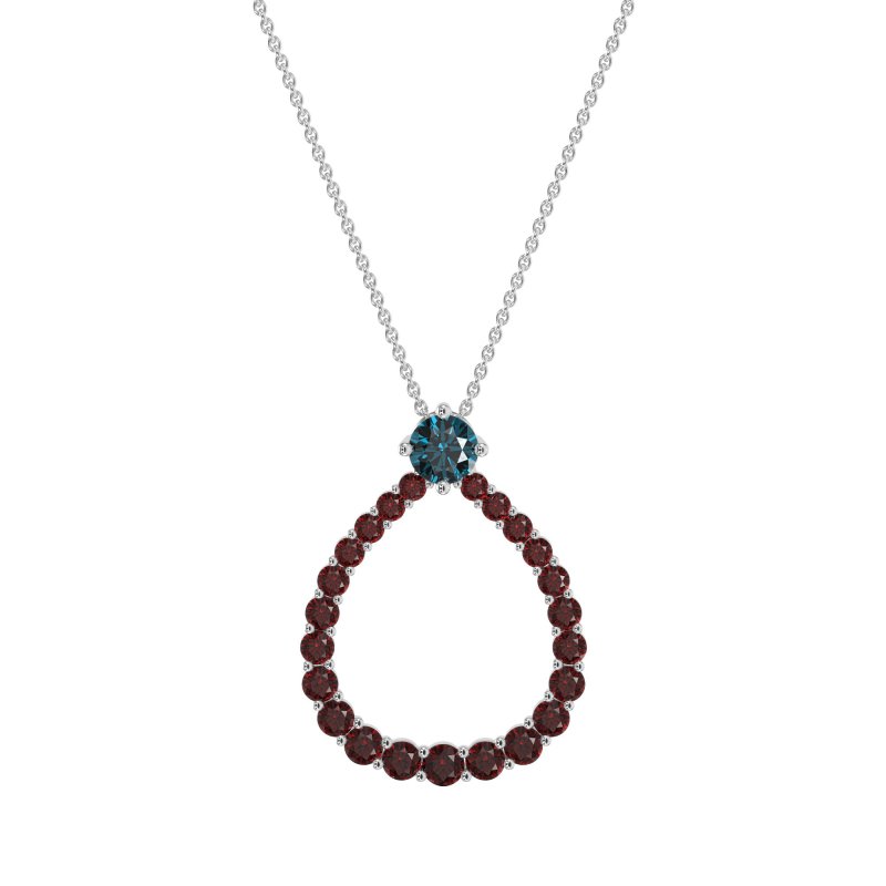 Tear Drop Halo Necklace