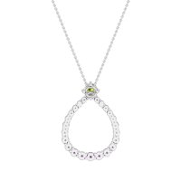 Tear Drop Halo Necklace