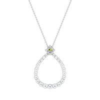 Tear Drop Halo Necklace