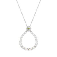 Tear Drop Halo Necklace