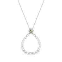 Tear Drop Halo Necklace