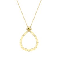 Tear Drop Halo Necklace
