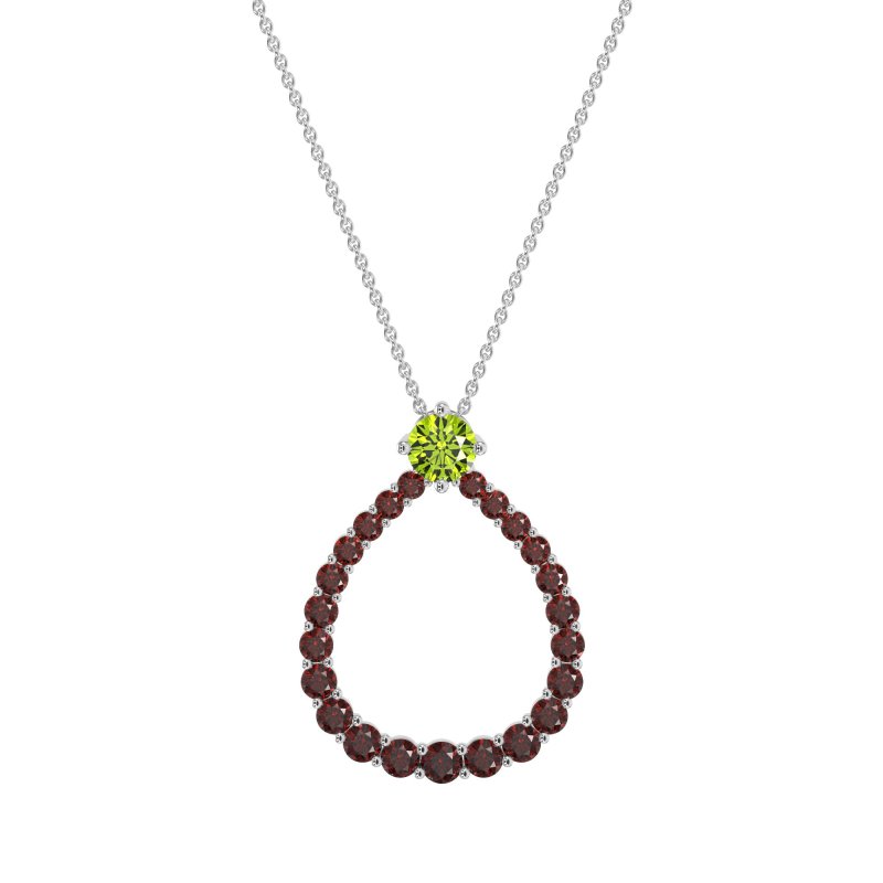 Tear Drop Halo Necklace