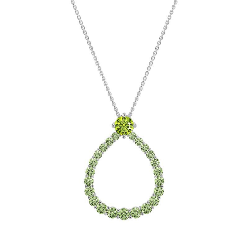 Tear Drop Halo Necklace