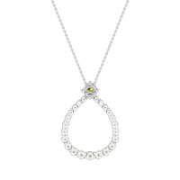 Tear Drop Halo Necklace