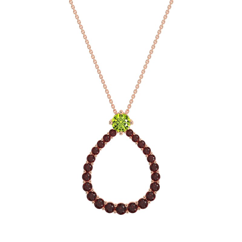 Tear Drop Halo Necklace