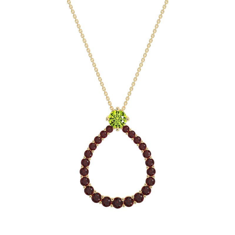Tear Drop Halo Necklace