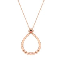 Tear Drop Halo Necklace