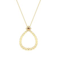 Tear Drop Halo Necklace