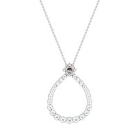 Tear Drop Halo Necklace