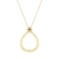 Tear Drop Halo Necklace