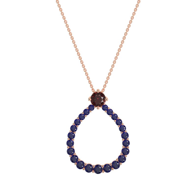 Tear Drop Halo Necklace