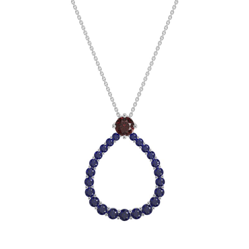 Tear Drop Halo Necklace