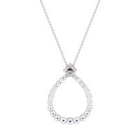 Tear Drop Halo Necklace