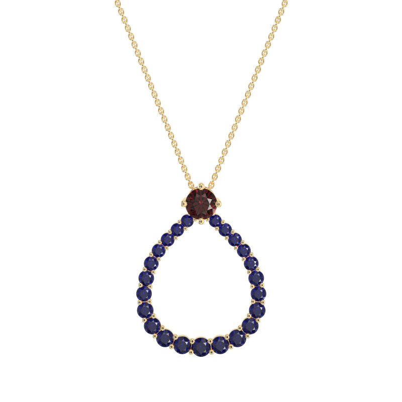 Tear Drop Halo Necklace